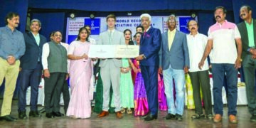 Inventor of Panchaboodha treatment Prof Dr Aathi Jothi Babu bags World Record Award