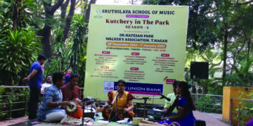 Margazhi music concert by youngsters enthrall morning walkers at Dr Natesan Park