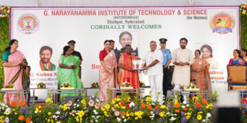 President interacts with students, urges more women to take up science streams