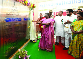 President inaugurates Srisailam Temple development project in Andhra Pradesh