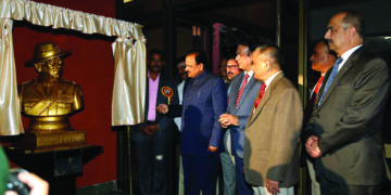Defence MoS Ajay Bhatt unveils bust of India’s first CDS late Gen Bipin Rawat in New Delhi