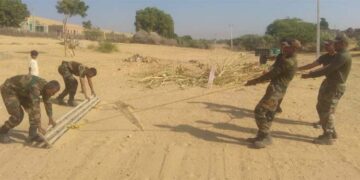 Golden Katar Division builds Kabbadi & Volleyball grounds in Vill Sanjani & Rohiri under Gram Seva programme