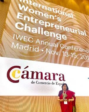 FICCI Gujarat Council chairperson Geeta Goradia bags IWEC Award 2022 at Madrid