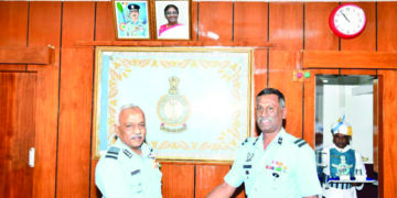 Training Command Chief Air Marshal R Radhish visits Air Force Administrative College in Kovai