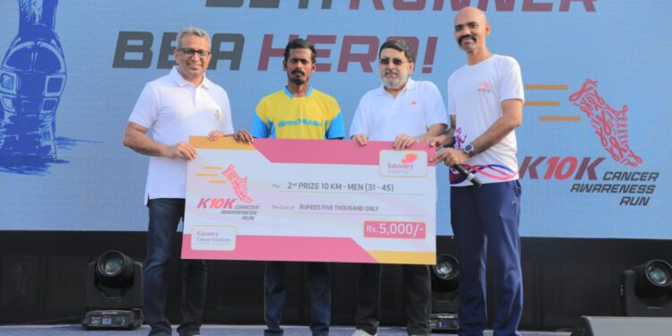 Over 3,500 take part in Kauvery Hospital’s K10K Run to raise awareness on cancer in Chennai