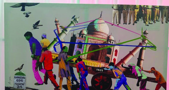 KALABURAGI Trade Festival: Paintings Highlight Current Politics, Insensitivity of Society Towards Crime Against Women