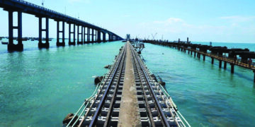 Restoration works on the existing Pamban Bridge, century old engineering marvel, is in progress: SR