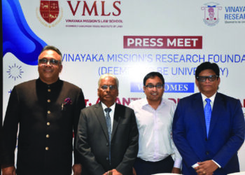 Vinayaka Mission appoints Dr Ananth Padmanabhan as dean of Vinayaka Mission’s Law School