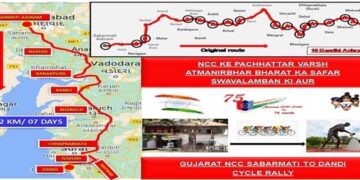 Governor to flag off Gujarat NCC Directorate’s Dandi cycle rally on Sat to mark 75th anniversary