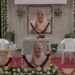 Political leaders and well-wishers attend prayer meet of PM’s mom in Vadnagar