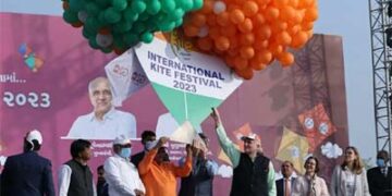 Gujarat CM Bhupendra Patel inaugurates International Kite Festival on Sabarmati Riverfront