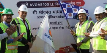IOC chairman flags off 1st export consignment of aviation gas to Papua New Guinea