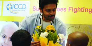 Actors Srikanth, Srithika Saneesh cheer for child cancer survivors at Pheonix Marketcity in Chennai