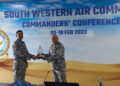 SWAC AOC-in-Chief arrives in Jaisalmer for Commanders Conference