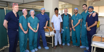 8 children with sideways curvature of spine operated upon at GCS Hospital by USA surgeons