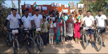 After traversing 1,600-km, Konark Gunner cycling expedition reaches Dedhusar Village