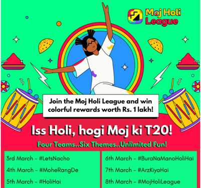 Festival of Colours: Moj launches third annual Holi League, ‘Iss Holi hogi Moj ki T20’