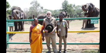 The Elephant Whisperers’ couple Bomman and Bellie meet PM Modi at elephant camp in TN