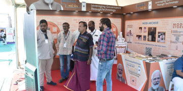 NaMo app stall set up at Saurashtra Tamil Sangamam grabs the attention of the visitors