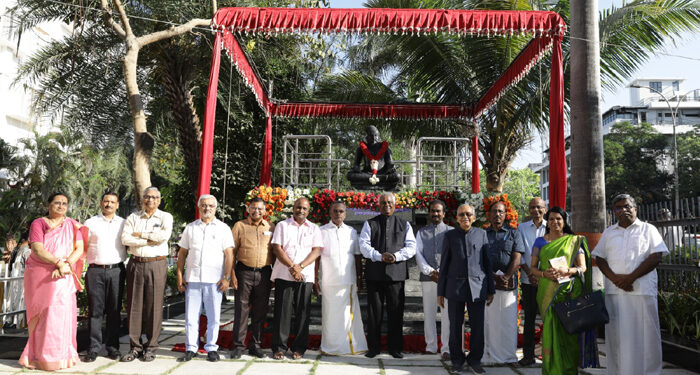 Thiruvalluvar statue installed in TN & Puducherry Income Tax Office Campus to drive home good governance