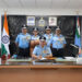 Air Marshal Vikram Singh, AOC-IN-C, SWAC, IAF receives Guard of Honour at Gandhinagar