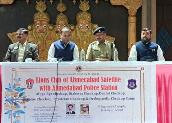 Lions Club of Ahmedabad Satellite organises health check-up camp for city police personnel