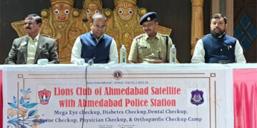 Lions Club of Ahmedabad Satellite organises health check-up camp for city police personnel