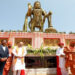 Amit Shah unveils 54-ft high statue of Lord Hanuman in Salangpur of Botad dist in Gujarat