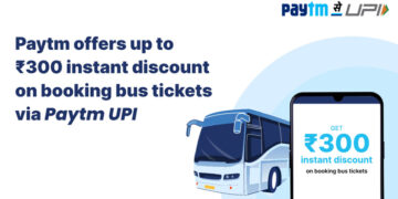 Paytm offers up to Rs 300 instant discount on booking bus tickets via Paytm UPI