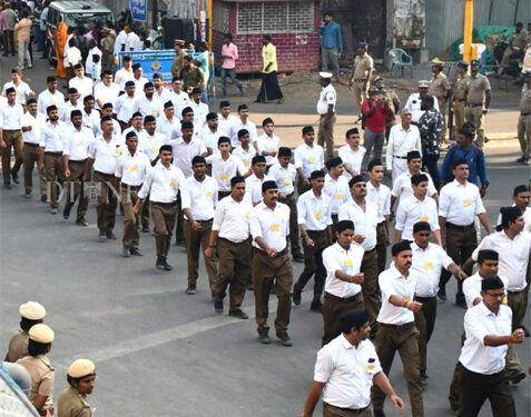 RSS route marches pass off peacefully in Tamil Nadu, MoS Murugan participates in Chennai