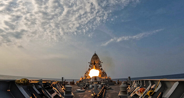 Indian Navy test-fires BrahMos supersonic cruise missile from INS Mormugao