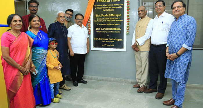 Akshaya Trust opens 5th free old age home at Velappanchavadi for destitute Senior Citizens