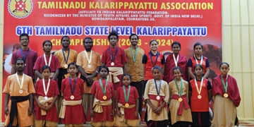 Isha Samskriti students win 23 medals in state level Kalari Competition held in Tirupur