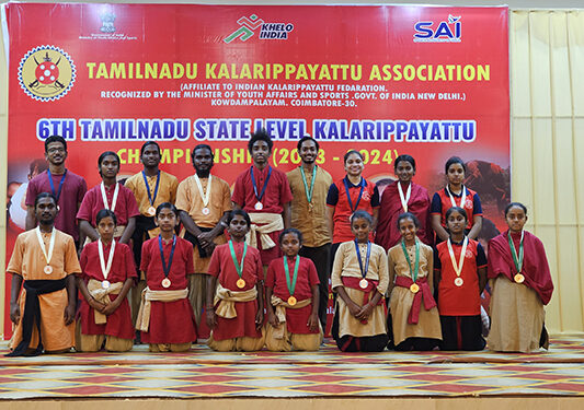 Isha Samskriti students win 23 medals in state level Kalari Competition held in Tirupur