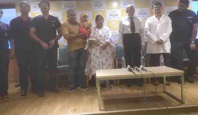 Toddler gets new lease of life as MGM Healthcare surgically removes rare brain tumour