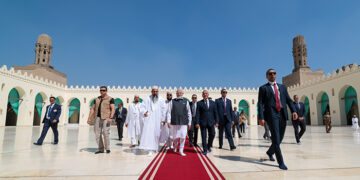 PM Modi visits Egypt’s Al-Hakim Mosque, restored with help of Dawoodi Bohras