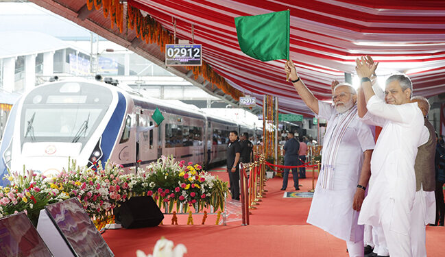 PM Modi flags off 5 Vande Bharat trains, 2 physically & 3 virtually, in Bhopal
