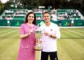Nita Ambani presents the inaugural Reliance Foundation ESA Cup to Diego Schwartzman
