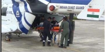 ICG carries out emergency medical evacuation of Romanian national from Arabian sea