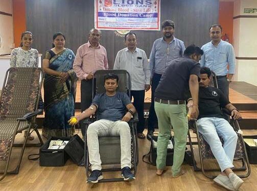 Over 50 donate blood at Lions Club of Ahmedabad Satellite-Clear  blood donation camp