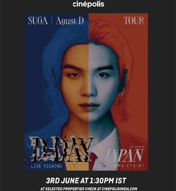 Cinepolis to present electrifying live screening of SUGA, AGUST D’s D-DAY Concert on Sat