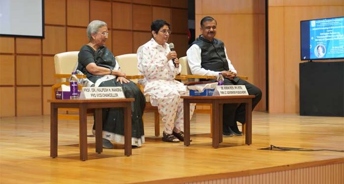 Dr Kiran Bedi urges RRU to establish a centre for Vipassana Meditation