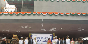 Titagarh Rail Systems launches first diving support craft for Indian Navy