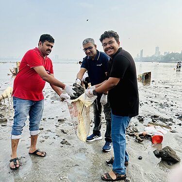 Transworld Group brings community together for Dadar beach clean-up post Ganpati Visarjan