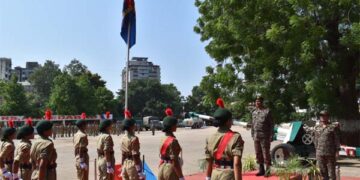 ADG of NCC Directorate Gujarat visits NCC Group Headquarters in Ahmedabad on Friday