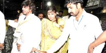 Ahead of ‘Jawan’ release, Shah Rukh Khan, Nayanthara pay obeisance at Tirupati temple