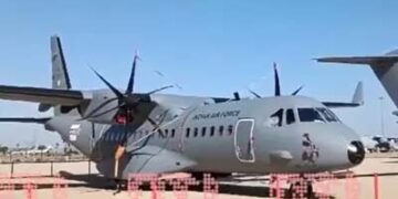 Indian Air Force chief receives first C-295 transport aircraft made for India by Airbus