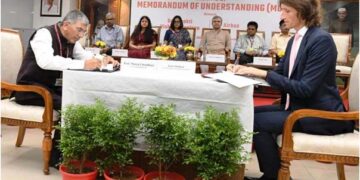 Gati Shakti Vishwavidyalaya and Airbus sign MoU for aerospace teaching and research