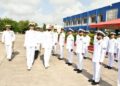 Cmde Paramjit Singh assumese charge as Officer-in-Charge Naval Air Enclave Porbandar