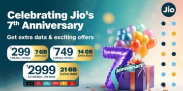 Jio 7th Anniversary Recharge Offer: Get Up to 21GB Extra Data with Select Prepaid Plans